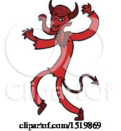 Poster, Art Print Of Cartoon Dancing Devil