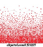 Clipart Of A Valentines Day Background Of Red Hearts On White Royalty Free Vector Illustration