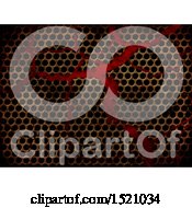 Clipart Of A Perforated Metal Background Royalty Free Illustration by KJ Pargeter