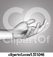 Poster, Art Print Of 3d Female Hand In Grayscale