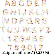 Poster, Art Print Of Colorful Flower Capital Letters And Numbers
