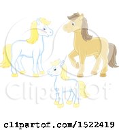 Poster, Art Print Of Horse Family