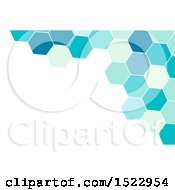 Clipart Of A Geometric Hexagon Background With Text Space Royalty Free Vector Illustration