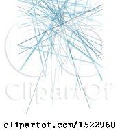 Clipart Of A Background Of Abstract Blue Shards On White Royalty Free Vector Illustration