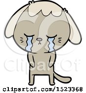 Poster, Art Print Of Cute Puppy Crying Cartoon