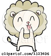 Poster, Art Print Of Happy Cartoon Lion