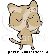 Poster, Art Print Of Cartoon Cat Singing