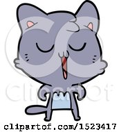 Poster, Art Print Of Cartoon Cat Singing