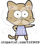 Poster, Art Print Of Cartoon Nervous Cat