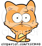 Poster, Art Print Of Cartoon Nervous Cat
