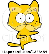 Poster, Art Print Of Cartoon Nervous Cat