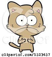 Poster, Art Print Of Cartoon Nervous Cat