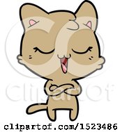 Poster, Art Print Of Happy Cartoon Cat