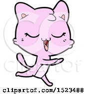 Poster, Art Print Of Happy Cartoon Cat