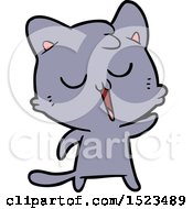 Poster, Art Print Of Cartoon Cat Singing