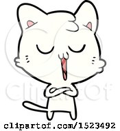 Poster, Art Print Of Cartoon Cat Singing