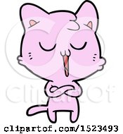 Poster, Art Print Of Cartoon Cat Singing