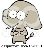 Poster, Art Print Of Happy Cartoon Elephant