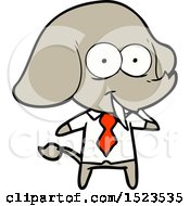 Poster, Art Print Of Happy Cartoon Elephant Boss