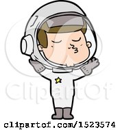 Cartoon Confident Astronaut