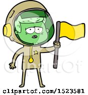 Cartoon Tired Astronaut
