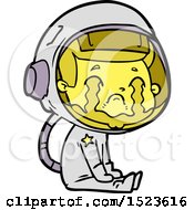 Cartoon Crying Astronaut
