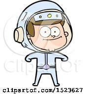 Happy Astronaut Cartoon