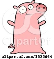 Happy Cartoon Pig