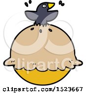 Poster, Art Print Of Cartoon Blackbird In A Pie