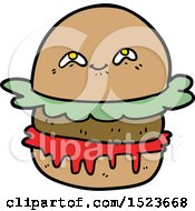Cartoon Fast Food Burger