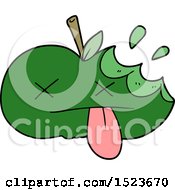 Poster, Art Print Of Cartoon Bitten Apple