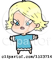 Cartoon Stressed Woman