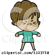 Cartoon Frustrated Woman