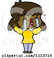 Cartoon Woman In Tears