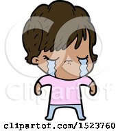 Cartoon Woman Crying