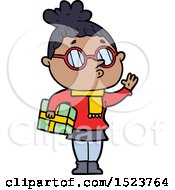 Cartoon Woman Wearing Glasses