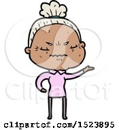 Cartoon Annoyed Old Lady by lineartestpilot
