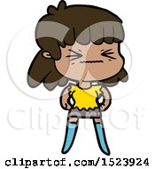 Cartoon Angry Girl