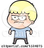 Cartoon Annoyed Man