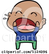 Cartoon Shouting Bald Man