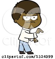 Cartoon Annoyed Man