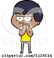 Cartoon Annoyed Man