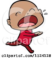 Cartoon Shouting Bald Man