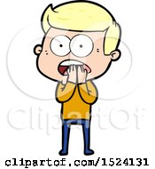 Cartoon Shocked Man