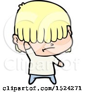 Cartoon Boy With Untidy Hair