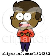 Cartoon Shocked Man