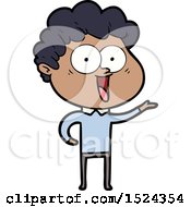 Excited Man Cartoon