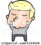 Cartoon Model Guy Pouting