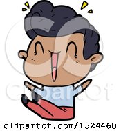 Cartoon Excited Man