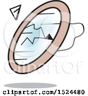 Clipart Of A Superstition Scene Of A Breaking Mirror Royalty Free Vector Illustration